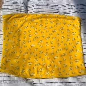Yellow flower tube top